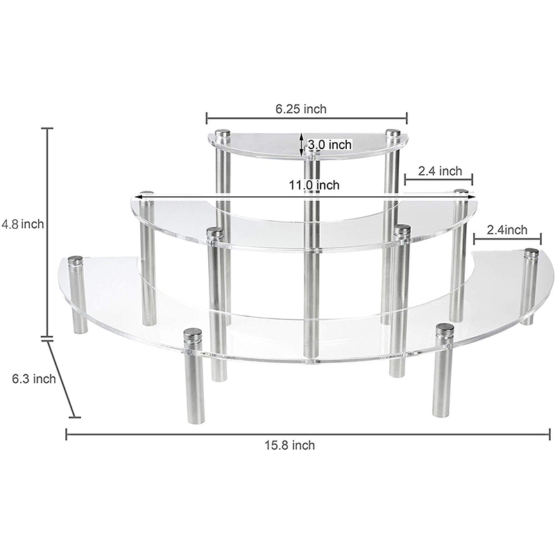 3 Tầng Acrylic Giấy Cupcake Tr - đánh giá và giá Pop Display Shelf